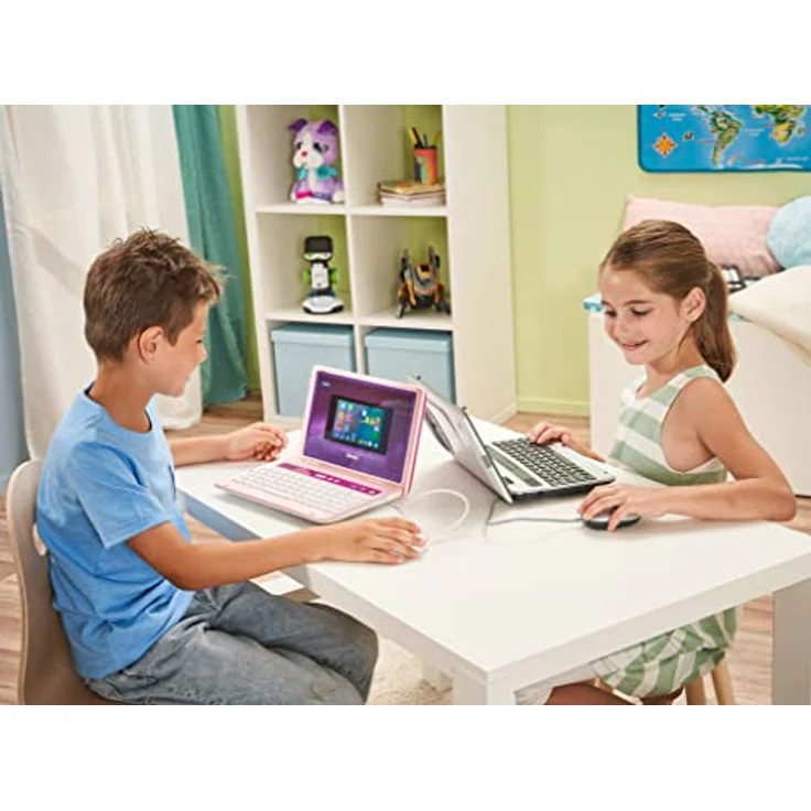 Vtech Genio Lernlaptop pink – Lerncomputer mit Internetzugang, Textprogramm und Lerninhalten zu Buchstaben, Wörtern, Mathe, Logik u. v. m. – Für Kinder von 5-12 Jahren – Bild 8