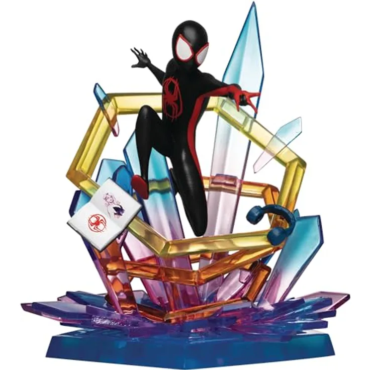 Beast Kingdom Spider-Man: Across The Spider-Verse Part One-Miles DS-162 D-Stage Statue, 15 cm hoch, hochwertige 3D-Form mit lebendigen Farben