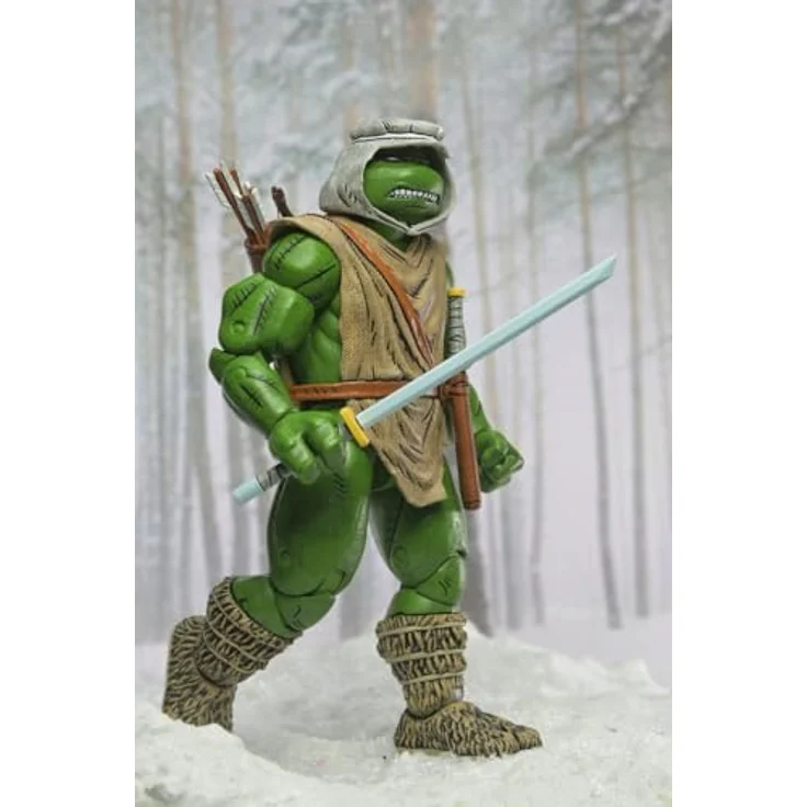 NECA Leonardo Hunter Scale Action Figur 18 cm, beweglich, basierend auf Mirage Comics – Bild 5