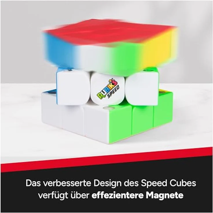 SPIN MASTER Rubiks 3x3 Speed Cube, Geschicklichkeitsspiel mit magnetischem Design, mehrfarbig – Bild 4