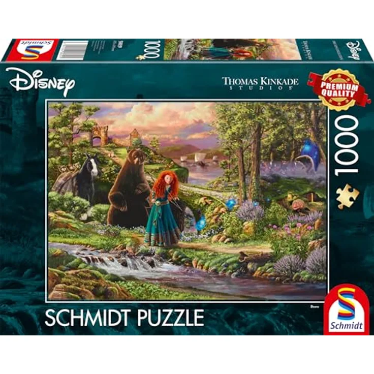 Schmidt Spiele Disney Brave Merida Thomas Kinkade 1000 Teile Puzzle, Mehrfarbig