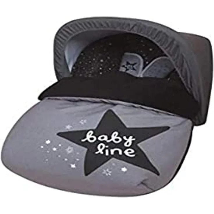 Babyline 3000606r Universal-Fußsack aus Fleece, komplett mit Verdeck.
