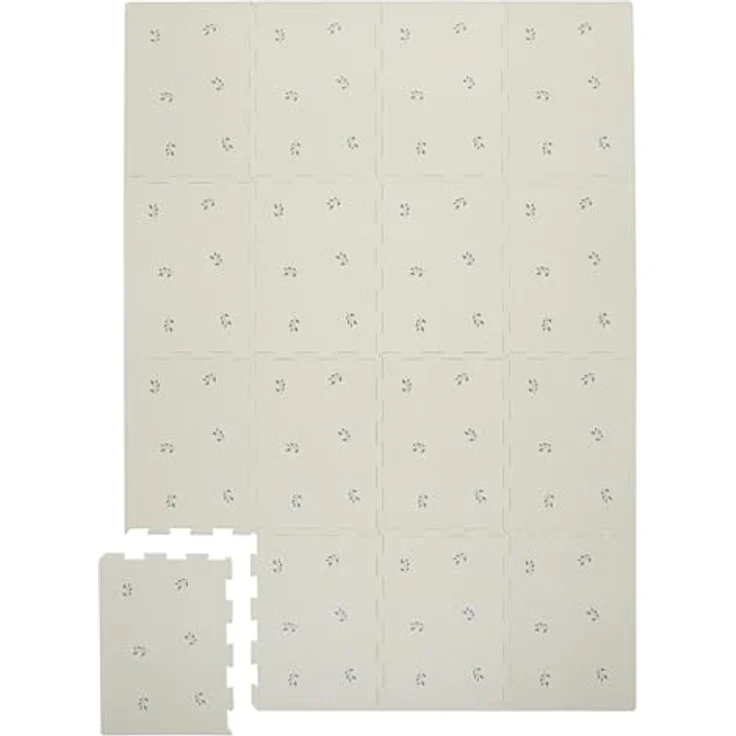 3 Sprouts Puzzlematte Baby, Schaumstoff, wasserabweisend, strukturierte Oberfläche, Heidelbeere Taupe – Bild 1