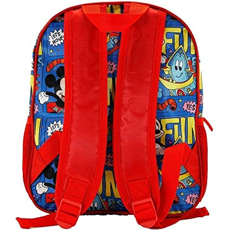 Disney Micky Maus Fun-Basic Rucksack, Mehrfarbig mit gepolsterten Schultergurten – Bild 4