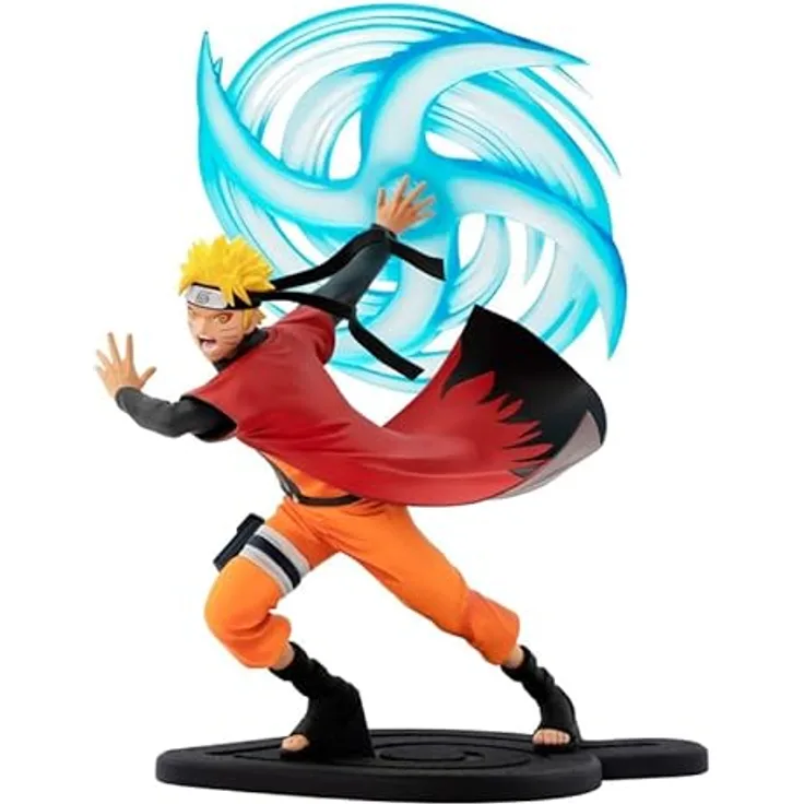 ABYstyle Naruto - Uzumaki Naruto SFC, PVC-Sammelfigur, Höhe 19 cm, Maßstab 1:10, Sage-Modus mit Wind Style: Rasenshuriken-Technik