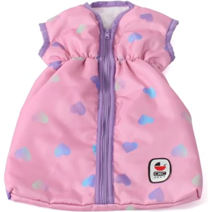CHIC2000 Puppen Schlafsack, komfortabler Schlafsack mit seitlichem Reißverschluss, für Puppen bis 55 cm