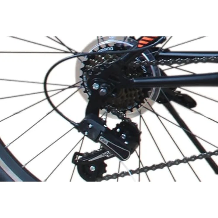 Talson Mountainbike 26 Zoll MIT GABELFEDERUNG & Beleuchtung, 21-Gang Faster BBO, schwarz-blau – Bild 2