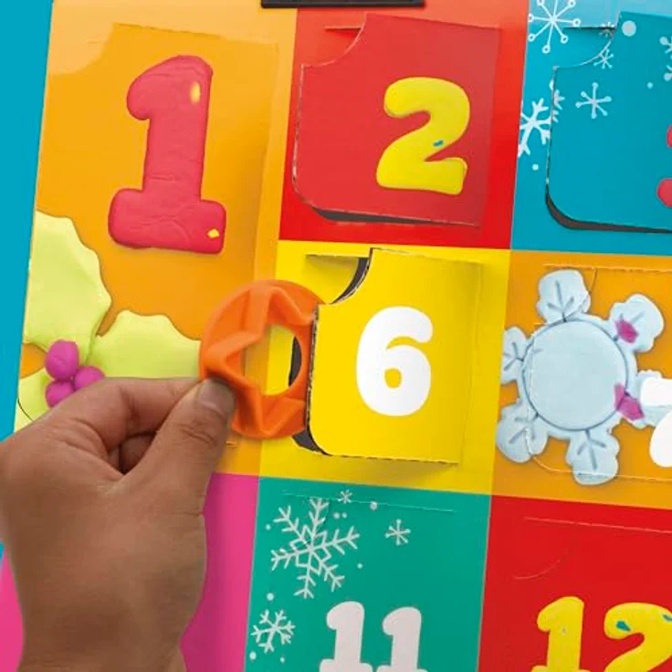 Hasbro Play-Doh Holiday Adventskalender, 24 Überraschungsgeschenke mit Play-Doh-Dosen und Zubehör – Bild 2