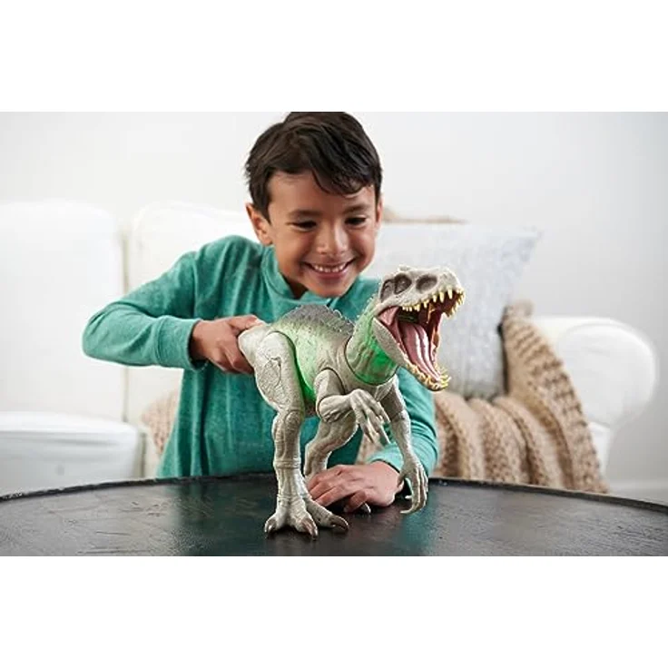 JURASSIC WORLD Indominus Rex - Interaktives Dinosaurier-Spielzeug mit Tarnfunktion und Kampfmodus, für Kinder ab 4 Jahren, HNT64 – Bild 2