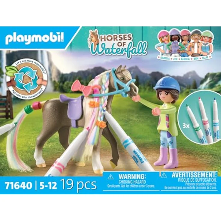 Playmobil® Konstruktions-Spielset Kreativset mit Pferd und Stiften (71640), Horses of Waterfall, (19 St), Made in Europe - Preisvergleich – Bild 4