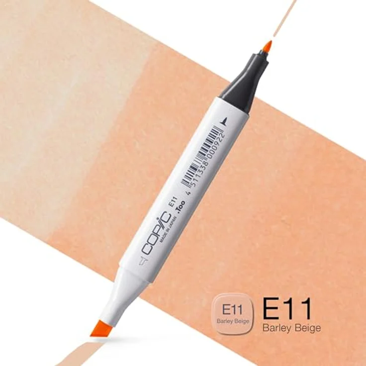 Copic Classic Marker Typ E - 11, Bareley Beige, professioneller Layoutmarker mit dualem Spitzensystem, schnelltrocknender Tinte – Bild 2