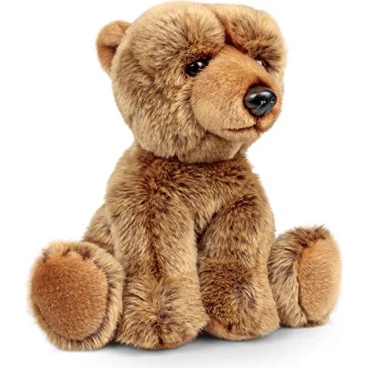 Animigos Plüschtier Grizzlybär, Stofftier im realistischen Design, kuschelig weich, ca. 23 cm groß