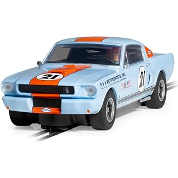 Scalextric C4517 Shelby Mustang GT350, Spielzeug-Schlitzauto mit Magnatraction für Rennstrecken, Maßstab 1:32 – Bild 2
