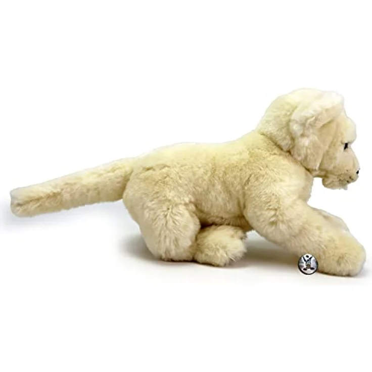 Kuscheltiere.biz Löwe weiß Kuscheltier Löwenbaby Raubkatze Plüschtier Simba - auffallend kuschlig weich, hochwertig, 42cm lang – Bild 5