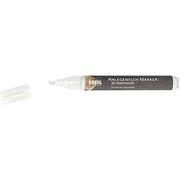 KREUL 99451 - Anlegemilch Marker, Spezialkleber zum Anlegen von Blattmetall, mit Keilspitze für filigrane Verzierungen und Schriften – Bild 1