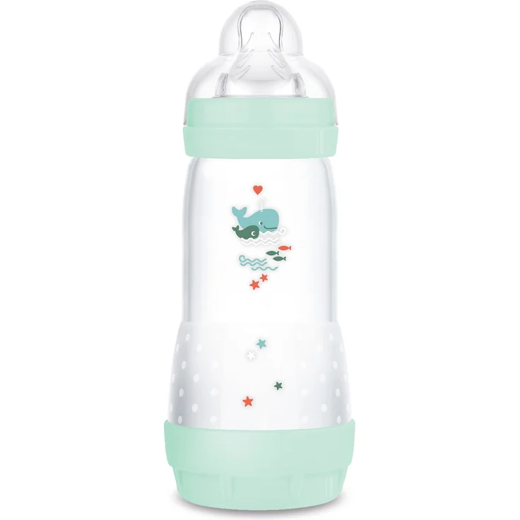 MAM Babyflasche Easy Start Baby Weithalsflasche mit SkinSoft Trinksauger, Antikolik, Mint/Creme/Rosa, 160/260ml, auslaufsicher, Weithalsformat – Bild 1