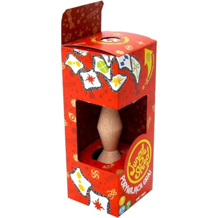 Rebel Gra Jungle Speed Eco (PL), interaktives Kartenspiel für 2-10 Spieler, aus nachhaltigem Holz, kompakt und leicht zu transportieren, Spielanleitung in polnischer Sprache – Bild 1
