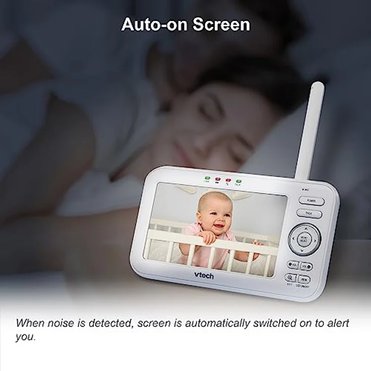 VTech BM5463, DECT-Babyfon mit 5-Zoll-IPS-Display, Nachtsicht und 300 m Reichweite, Weiß – Bild 10