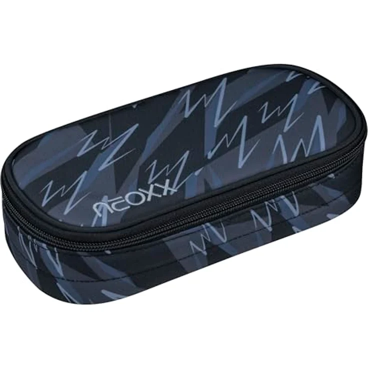 neoxx Jump Schlamperbox Stormchaser, Schlamperbox aus recycelten PET-Flaschen mit Hauptfach und Reißverschluss, 10 Stifteschlaufen, Sichtfenster für Schulbedarf – Bild 1