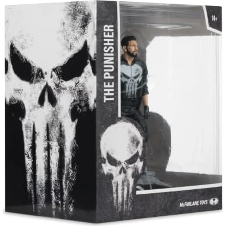 McFarlane Toys Marvel Studios Statue 1/10 The Punisher, detailgetreue Figur mit Umgebungsbasis und Sammelkarte, 16 cm – Bild 8