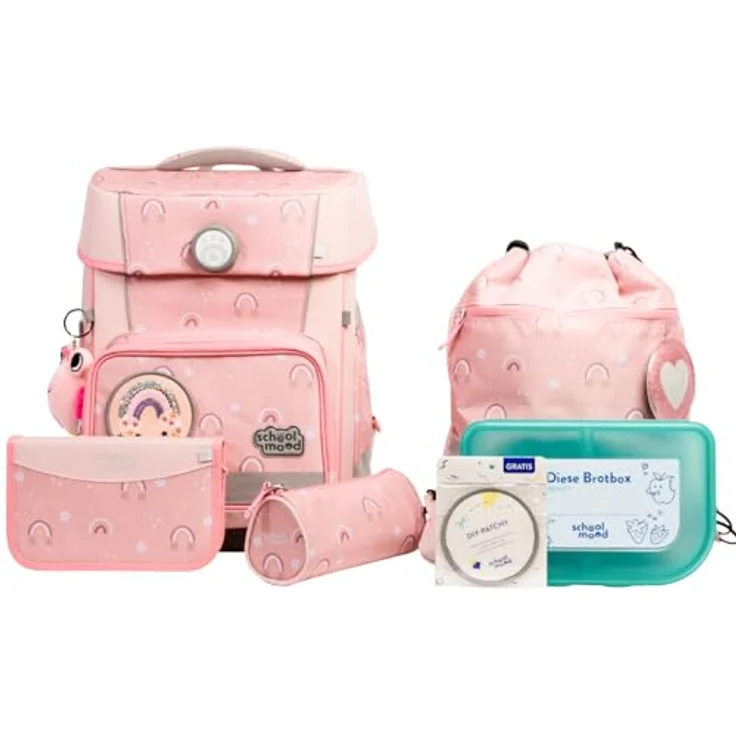 SCHOOL-MOOD Champion Pro (Rainbow), Schulranzen-Set mit individueller Anpassung und hohem Tragekomfort – Bild 1