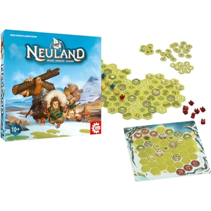 Game Factory Neuland, strategisches Familienspiel für 2-4 Spieler, taktisches Brettspiel ab 10 Jahren mit variablem Spielplan – Bild 2