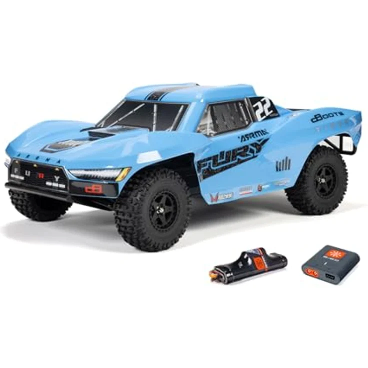 ARRMA Fury MEGA 550 2WD, Ferngesteuertes Auto 1/10, über 30 km/h, aufrüstbar, Blau – Bild 1