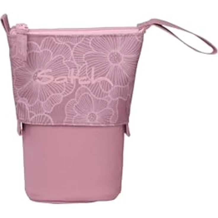 Satch Pencil Slider Federmäppchen, Stiftehalter zum Stehen mit 3 Innenfächern und Geheimfach, aus 100% recycelten Materialien, Magnolia Dream - Rosa – Bild 1