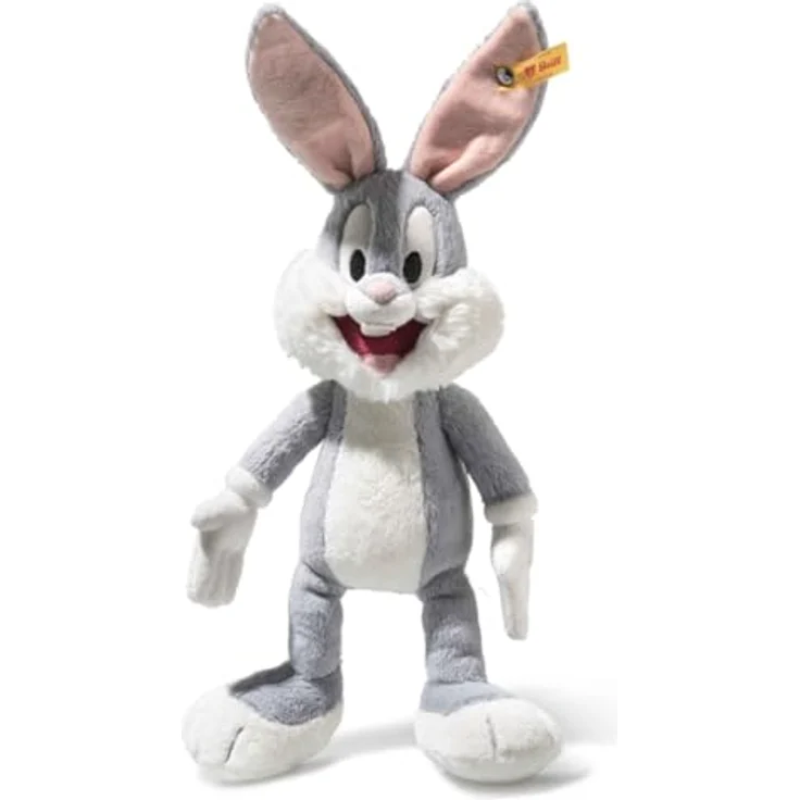 Steiff Kuscheltier Bugs Bunny, Plüschtier 32 cm aus grauem Plüsch, waschbar bei 30 °C – Bild 1