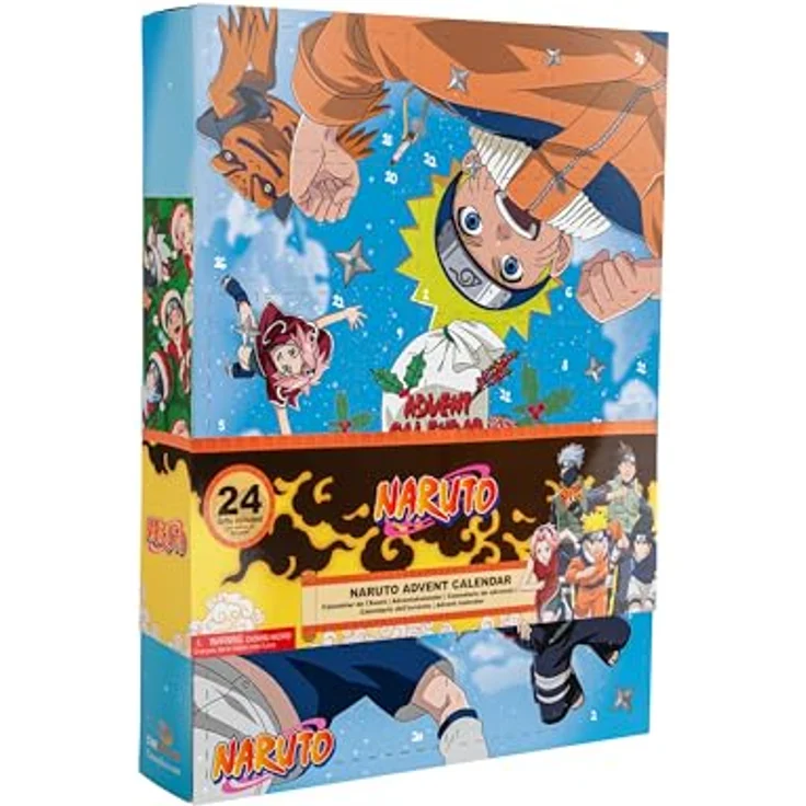 Cinereplicas Naruto Adventskalender 2025, Offiziell lizenziertes Set mit 24 Überraschungen, inkl. Konoha-Stirnband und Shinobi-Notizbuch – Bild 1