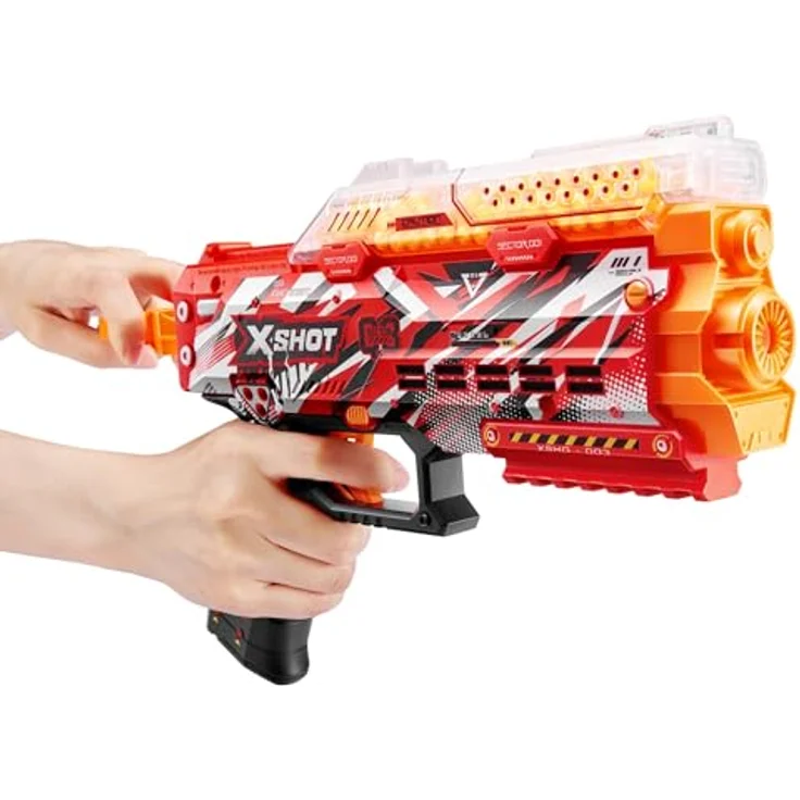 X-Shot Hyper Gel Blaster Stinger Prime, mit 1000 Gel-Pellets und Schutzbrille, 21 m/s Geschwindigkeit, 200 Kugel Kapazität – Bild 5