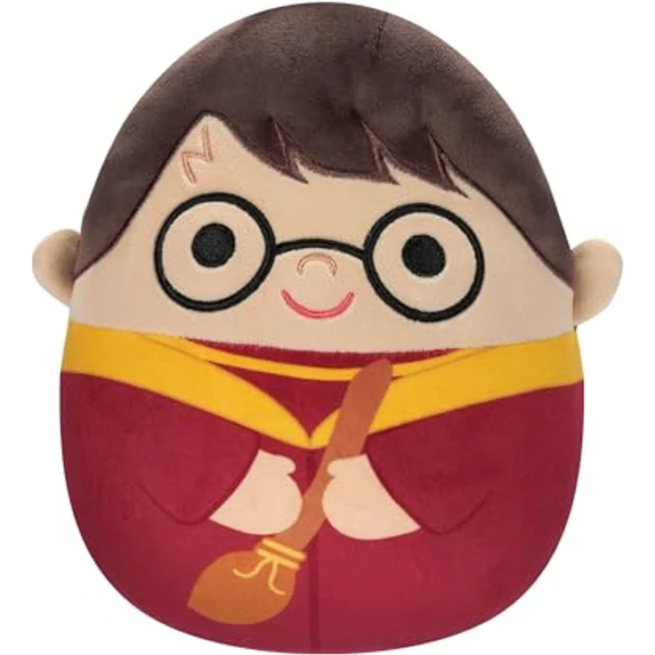 Squishmallows SQWB00124 - Harry Potter in Quidditch Robe 25 cm, offizielles Jazwares Plüsch, superweiches Kuscheltier, Warner Bros. Lizenz, Magenta – Bild 1