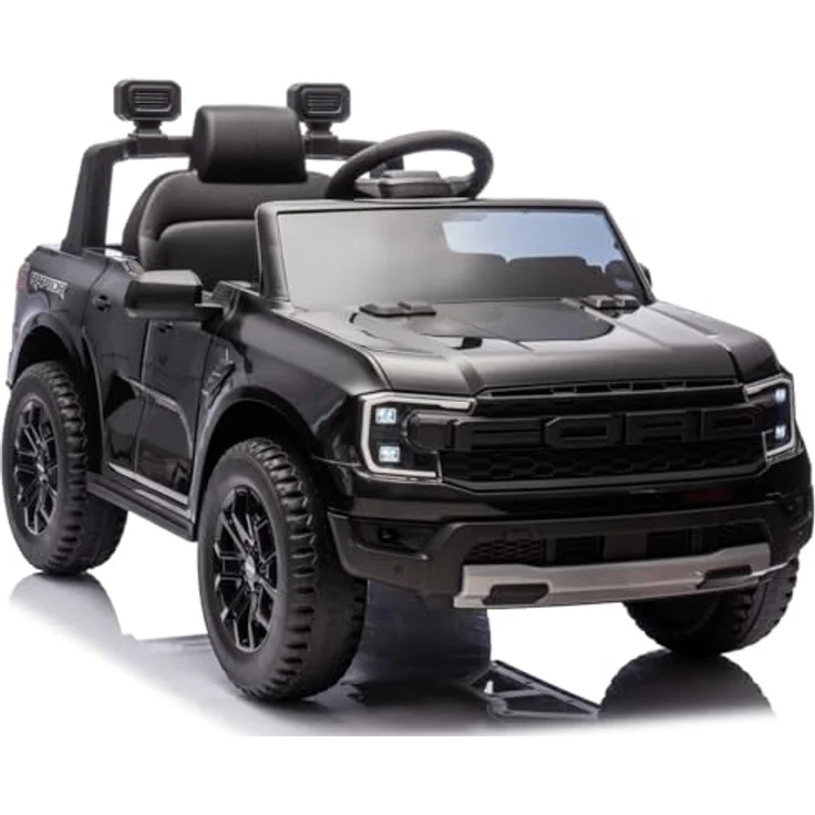 Sun Baby Ford Raptor Kinder Elektroauto, SUV mit 12V Akku, Fernbedienung, MP3 Sound, ab 3 Jahren, schwarz – Bild 6