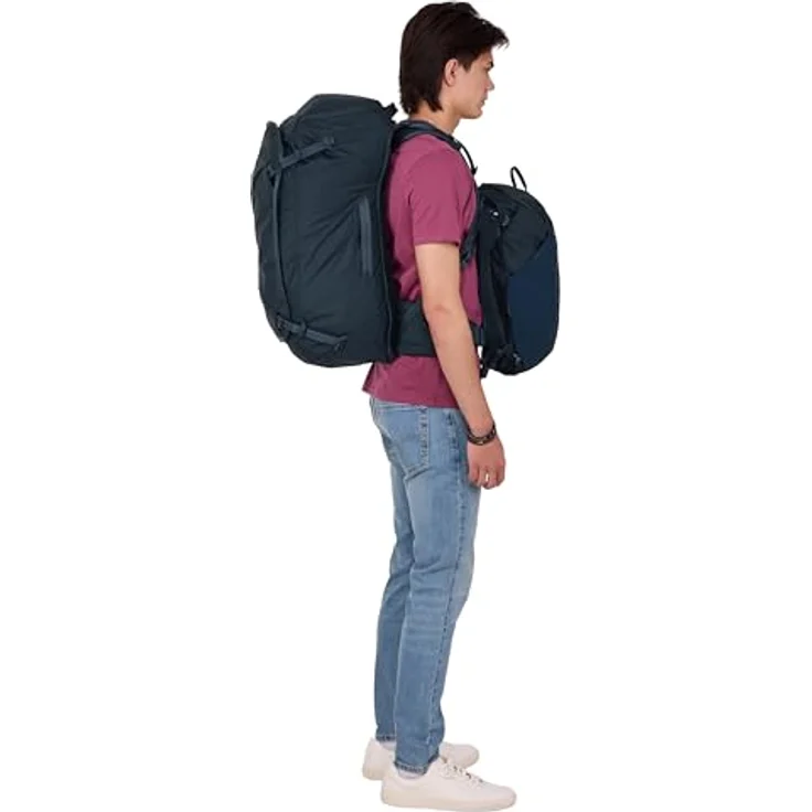 Thule Trekkingrucksack Landmark Travel 60L für Frauen, strapazierfähiger Rucksack aus 420D Dobby Polyester, anpassbare Passform – Bild 7