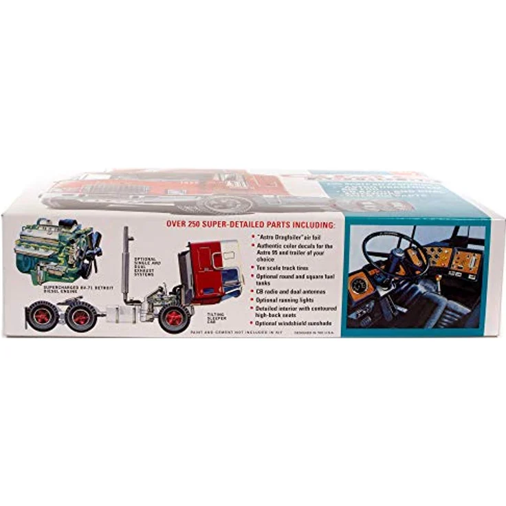 AMT 1/25 GMC Astro 95 Semi Tractor, Detaillierter Plastikmodellbausatz – Bild 3