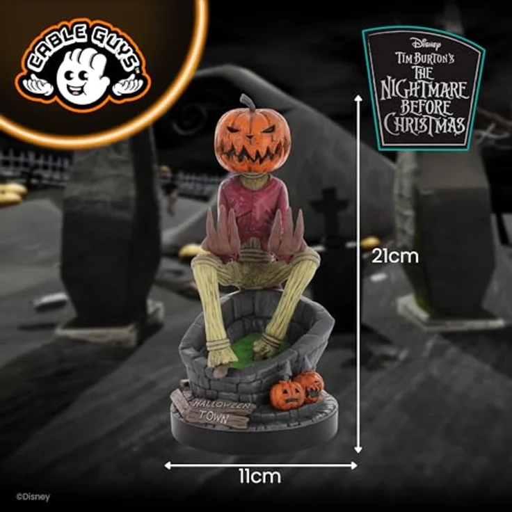 exquisite gaming The Nightmare Before Christmas Cable Guys Lade-Halter Jack Pumpkin, 21 cm, Sammelfigur für Smartphones und Controller – Bild 8