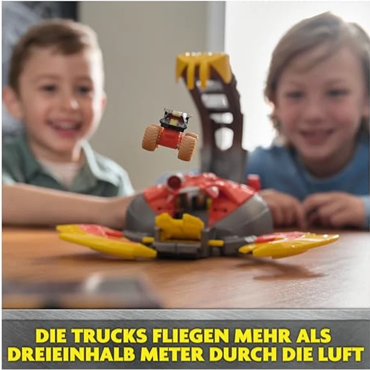 Monster Jam El Toro Loco Venom Velocity Scorpion, Spielset mit 2 Druckguss-Trucks und verstellbarer Rampe, Maßstab 1:87 – Bild 4