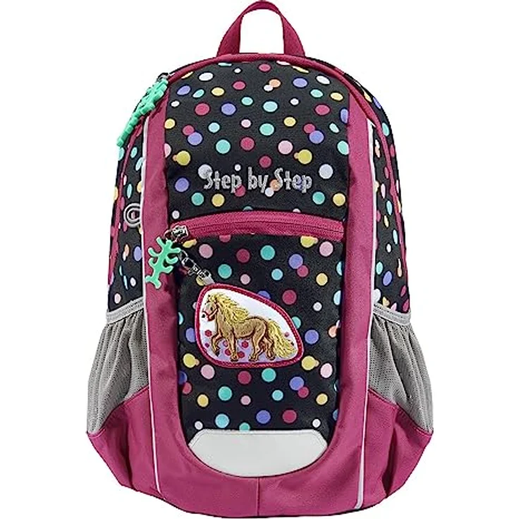 Step by Step Rucksack KIGA Maxi „Ponny Lotta“, ergonomischer Kinder Rucksack mit separatem Innenfach, höhenverstellbarem Brustgurt, 10 l, rosa – Bild 2