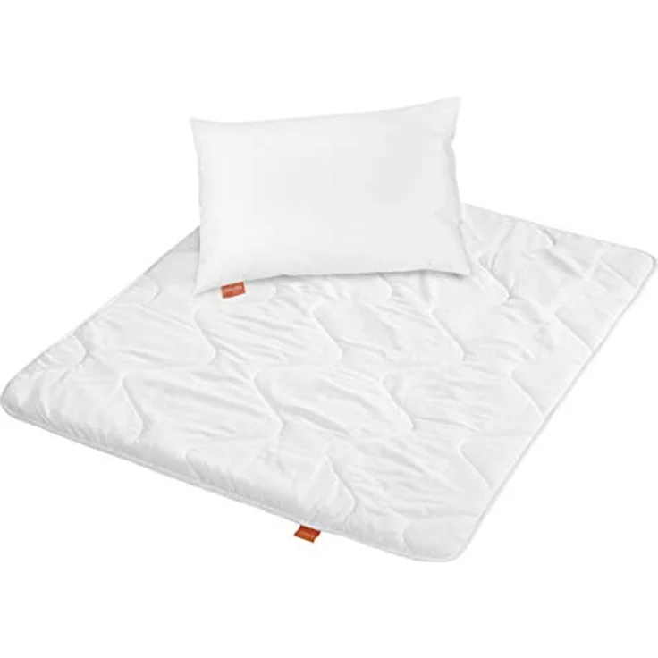 sleepling Kinderbettdecke 100x135 cm und Kinderkopfkissen 40x60 cm, leichtes Sommerbettenset, allergikerfreundlich, Oeko-TEX, Made in EU – Bild 1