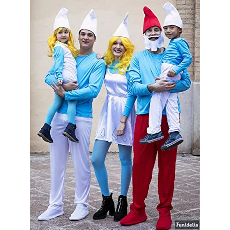 Funidelia | Schlumpf Kostüm für Herren The Smurfs - Erwachsenenkostüm in Blau, Größe XL - Karneval, Halloween & Party Verkleidung – Bild 5