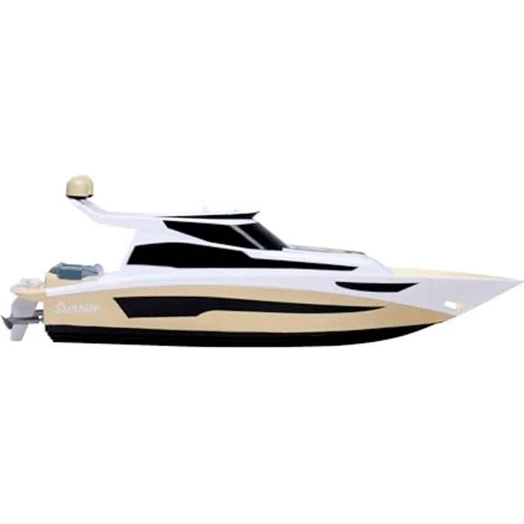 Carson RC Yacht Hurikan 2.4G, ferngesteuertes Boot in Sandfarben und Weiß mit bis zu 40 Minuten Fahrzeit und 50 m Reichweite, 100% RTR – Bild 3