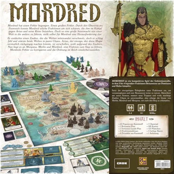 CMON Mordred, Strategisches Area Control Spiel für 2-4 Spieler, ab 14 Jahren, 90 Minuten, Deutsch mit 63 Miniaturen und asymmetrischen Fraktionsfähigkeiten – Bild 4