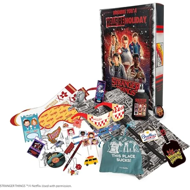 Cinereplicas Stranger Things Adventskalender 2025, mit 24 einzigartigen Geschenken, offiziell lizenziertes Merchandise für Fans – Bild 8