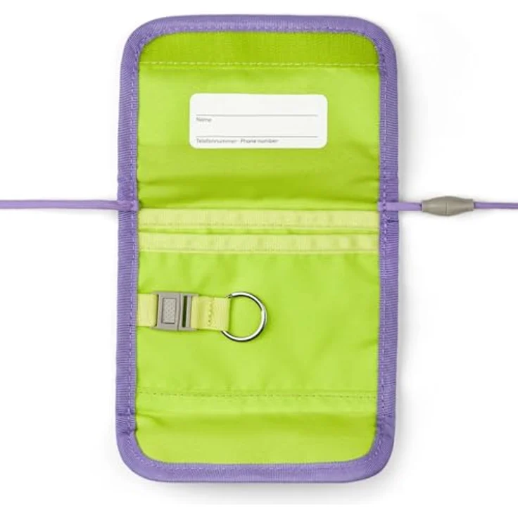 ergobag Brustbeutel Geldbeutel, Mini Portemonnaie mit Kleingeldfach, Sichtfenster, verstellbare Umhängeschlaufe, recyceltes Material, Bärenwelt Design – Bild 3