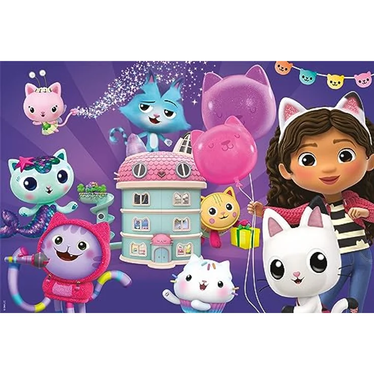 Schmidt Spiele 56473 Glitzerpuzzle, Geburtstagsfeier im Puppenhaus, 60 Teile Kinderpuzzle, bunt – Bild 4