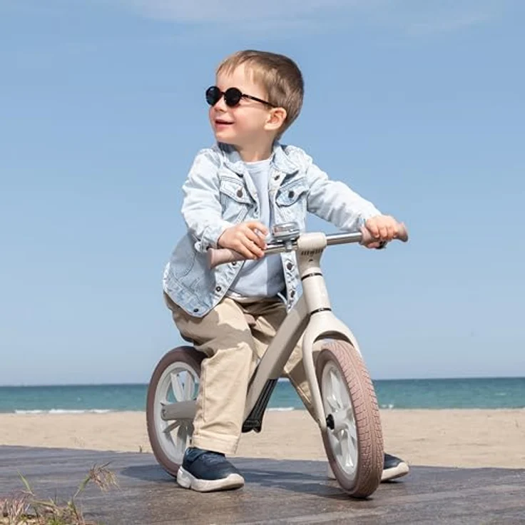 KikkaBoo LANSER Laufrad ab 3 Jahre, Ultraleichtes Balance Bike mit verstellbarem Sitz, 12 Zoll, grau – Bild 2