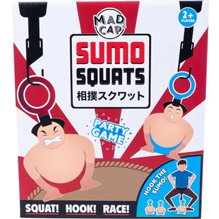 Fizz Creations Sumo Squats, Brettspiel für 4 verschiedene Spielweisen, lustige Sumo-Action – Bild 1