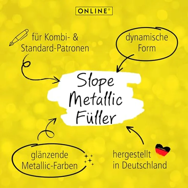 Online Pen Füller Slope, ergonomisch, ideal für die Schule, inkl. Tintenpatrone – Bild 4