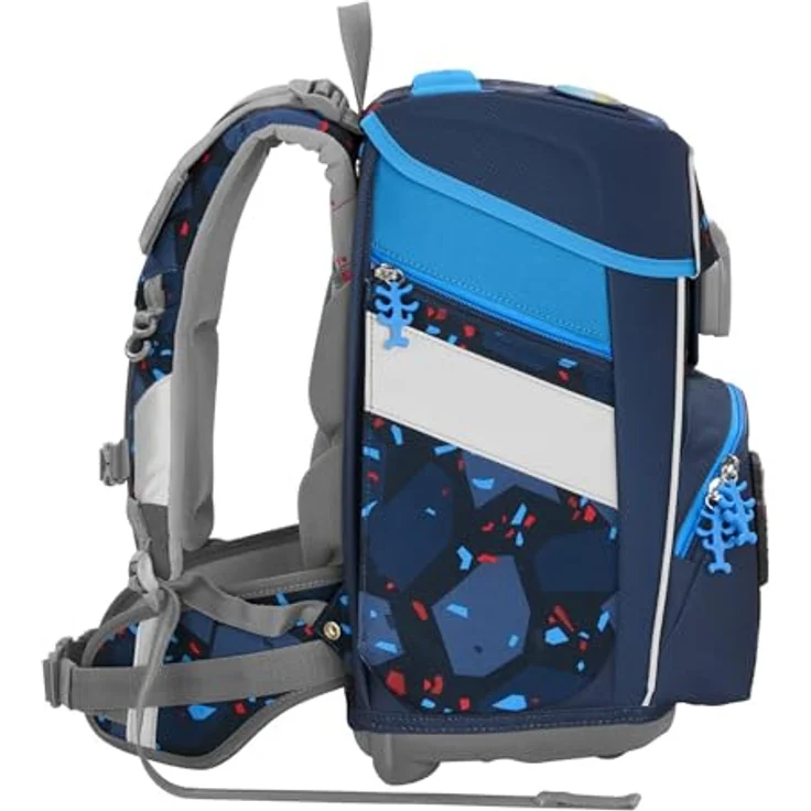 Step by Step Schulranzen-Set Space „Tractor Freddy“ 5-teilig, blau, ergonomischer Tornister mit Reflektoren, höhenverstellbar mit Hüftgurt, 20L – Bild 5