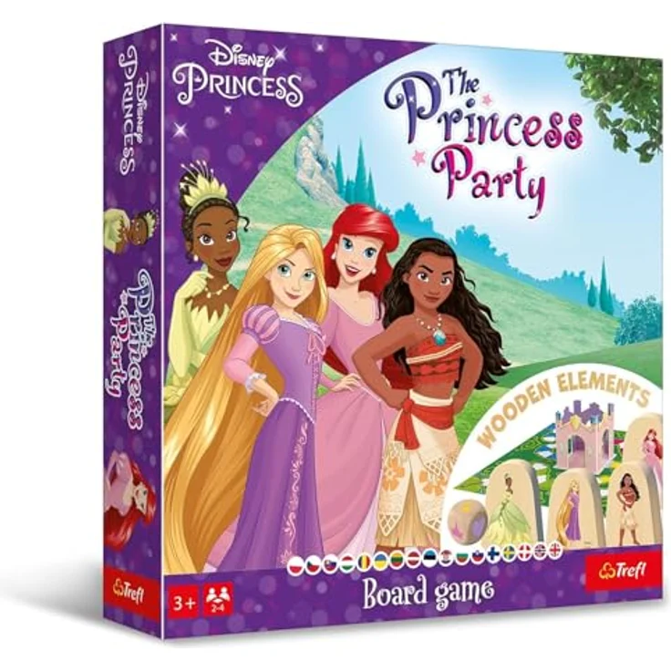 TREFL Disney Das Prinzessinnen-Party-Brettspiel 02434, Kunststoffspielzeug für abwechslungsreichen Spielspaß – Bild 1